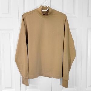 Uniqlo U HEATTECH Cotton Turtleneck Long-Sleeve T-Shirt Beige Women XS